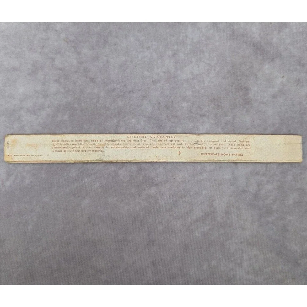 Vintage Tupperware 10 Inch Fork Tipped Serrated Slicer Knife Cattaraugus USA